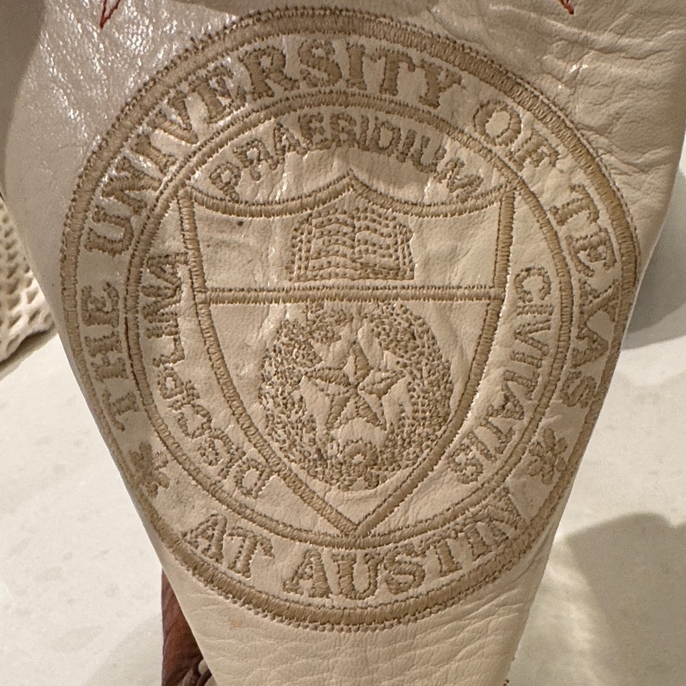 University of Texas Embroidered Leather Lucchese Boots
